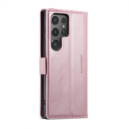For Samsung Galaxy S24 Ultra 5G CaseMe 003 Crazy Horse Texture Flip Leather Phone Case(Pink)