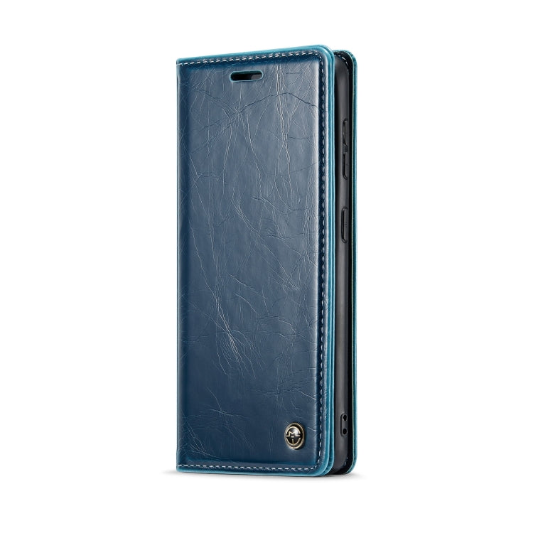 For Samsung Galaxy S24+ 5G CaseMe 003 Crazy Horse Texture Flip Leather Phone Case(Blue Green)