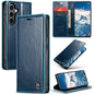 For Samsung Galaxy S24 5G CaseMe 003 Crazy Horse Texture Flip Leather Phone Case(Blue Green)
