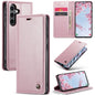 For Samsung Galaxy S24 5G CaseMe 003 Crazy Horse Texture Flip Leather Phone Case(Pink)