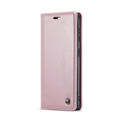 For Samsung Galaxy S24 5G CaseMe 003 Crazy Horse Texture Flip Leather Phone Case(Pink)