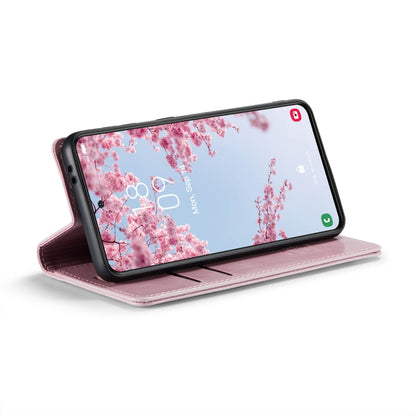 For Samsung Galaxy S24 5G CaseMe 003 Crazy Horse Texture Flip Leather Phone Case(Pink)