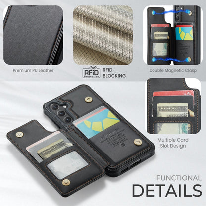 For Samsung Galaxy S24+ 5G CaseMe C22 PC+TPU Business Style RFID Anti-theft Leather Phone Case(Black)