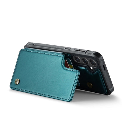 For Samsung Galaxy S24+ 5G CaseMe C22 PC+TPU Business Style RFID Anti-theft Leather Phone Case(Blue Green)
