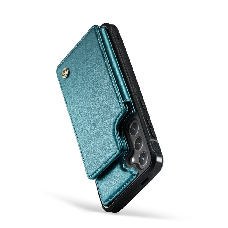 For Samsung Galaxy S24+ 5G CaseMe C22 PC+TPU Business Style RFID Anti-theft Leather Phone Case(Blue Green)