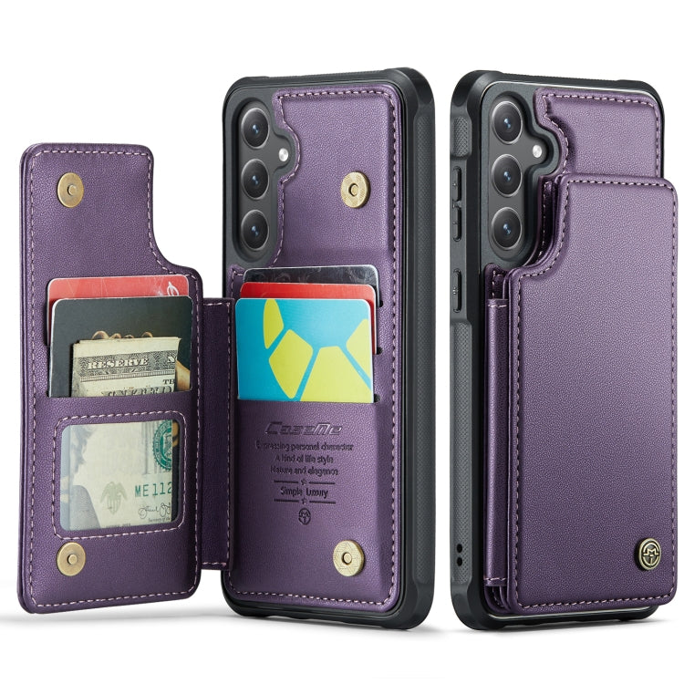 For Samsung Galaxy S24+ 5G CaseMe C22 PC+TPU Business Style RFID Anti-theft Leather Phone Case(Purple)
