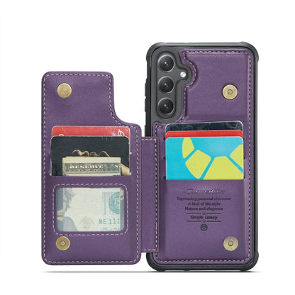 For Samsung Galaxy S24+ 5G CaseMe C22 PC+TPU Business Style RFID Anti-theft Leather Phone Case(Purple)