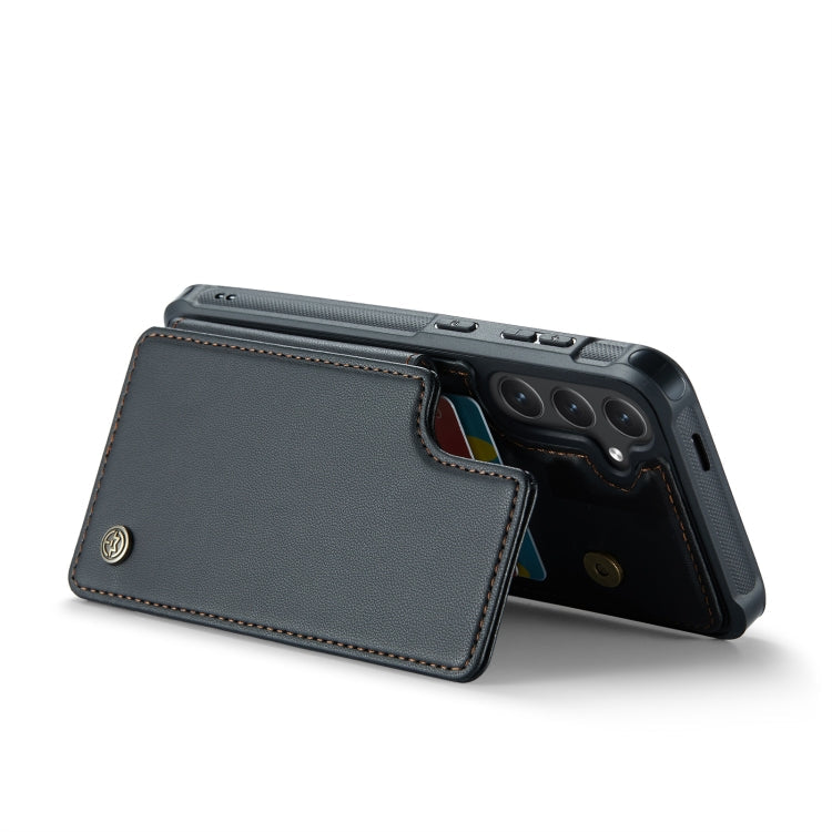 Pour Samsung Galaxy S24 5G Coque Téléphone en Cuir de Style Business RFID Anti-Vol CaseMe C22 PC+TPU (Noir)