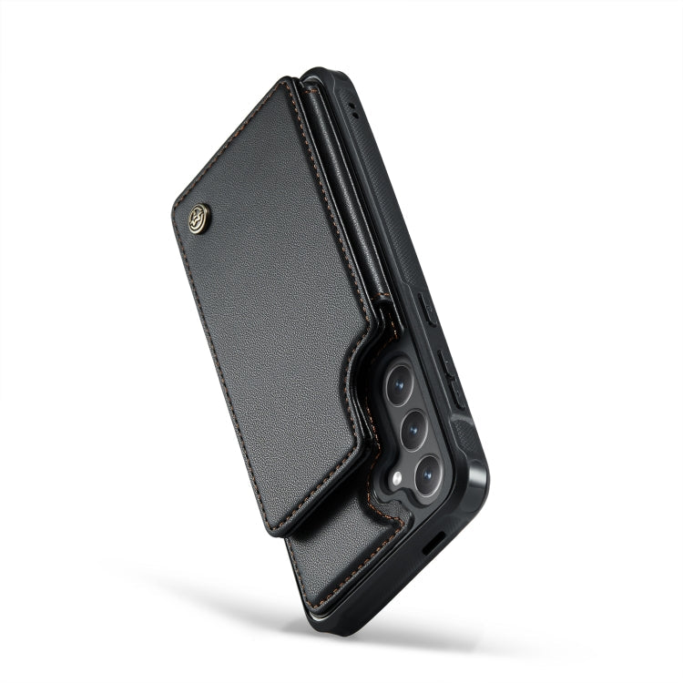 Pour Samsung Galaxy S24 5G Coque Téléphone en Cuir de Style Business RFID Anti-Vol CaseMe C22 PC+TPU (Noir)