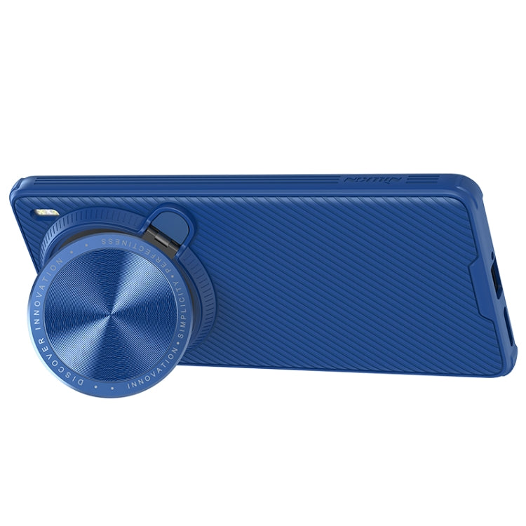 For vivo X100 Pro NILLKIN Black Mirror Prop CD Texture Mirror Phone Case(Blue)