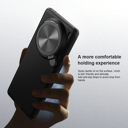 For vivo X100 Pro NILLKIN Black Mirror Prop CD Texture Mirror Phone Case(Blue)