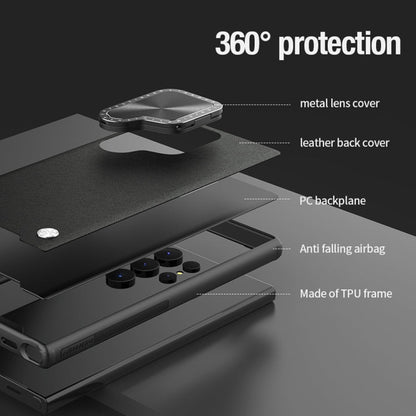 Pour Samsung Galaxy S24 Ultra 5G NILLKIN CamShield Prop Series Étui de téléphone PC + TPU (Bleu)
