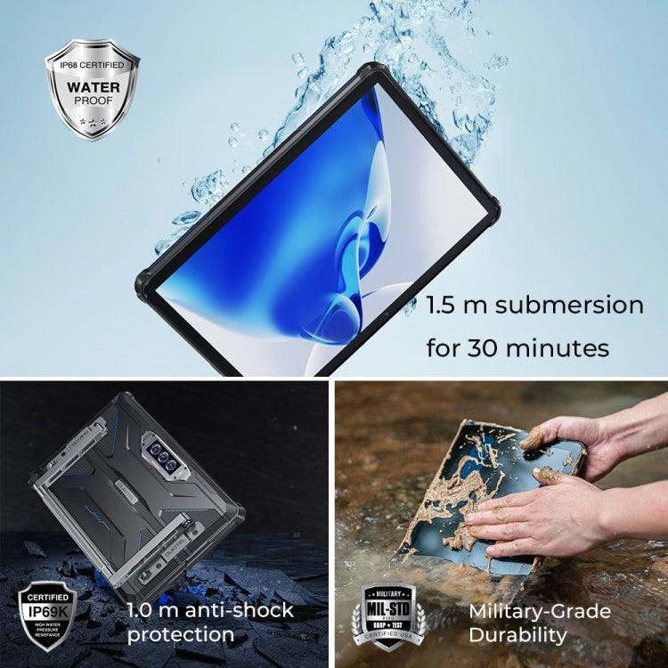 [HK Warehouse] OUKITEL RT7 TITAN 4G Network IP68/IP69K Rugged Tablet, 8GB+256GB, 10.1 inch Android 13 MediaTek MT8788 Octa Core Support Dual SIM, EU Plug(Blue)