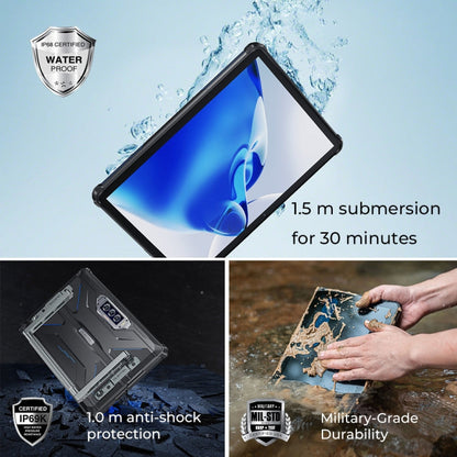 [HK Warehouse] OUKITEL RT7 TITAN 5G Network IP68/IP69K Rugged Tablet, 12GB+512GB, 10.1 inch Android 15 MediaTek Dimensity 7050 Octa Core Support Dual SIM, EU Plug(Blue)