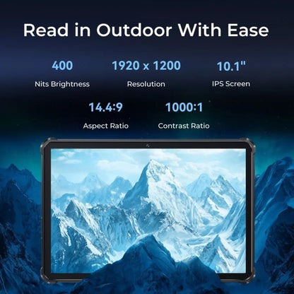 [HK Warehouse] OUKITEL RT7 TITAN 5G Network IP68/IP69K Rugged Tablet, 12GB+512GB, 10.1 inch Android 15 MediaTek Dimensity 7050 Octa Core Support Dual SIM, EU Plug(Blue)