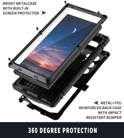 For Samsung Galaxy S24 Ultra 5G R-JUST Life Waterproof Dustproof Shockproof Phone Case(Black)
