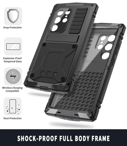 For Samsung Galaxy S24 Ultra 5G R-JUST Life Waterproof Dustproof Shockproof Phone Case(Black)