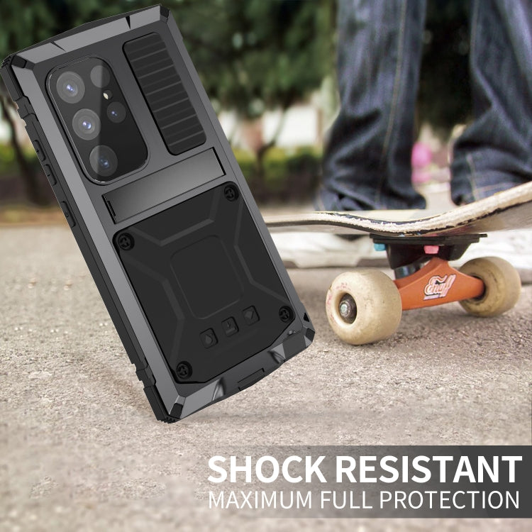 For Samsung Galaxy S24 Ultra 5G R-JUST Life Waterproof Dustproof Shockproof Phone Case(Black)