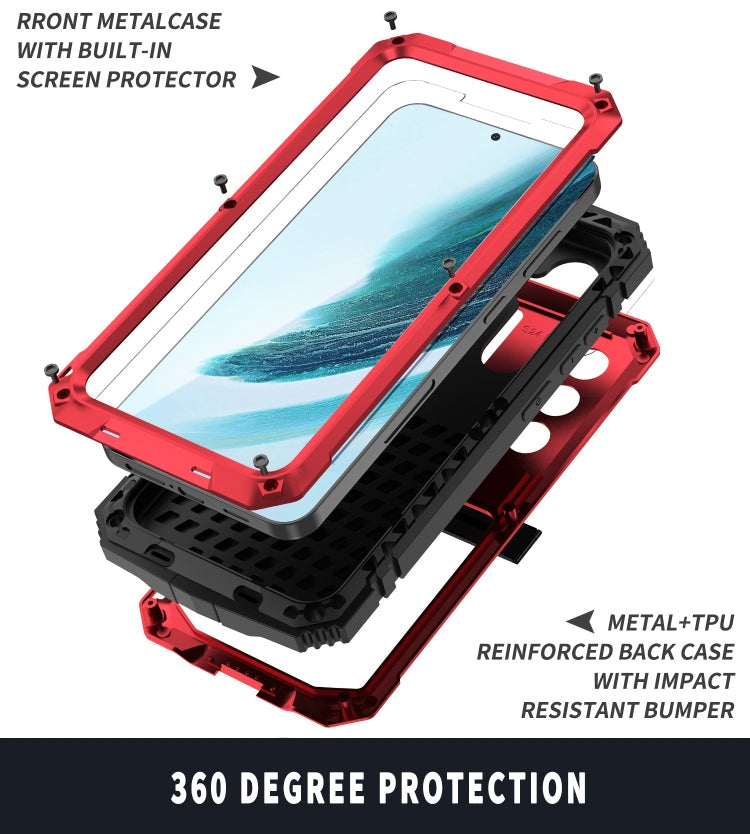 For Samsung Galaxy S24+ 5G R-JUST Life Waterproof Dustproof Shockproof Phone Case(Red)