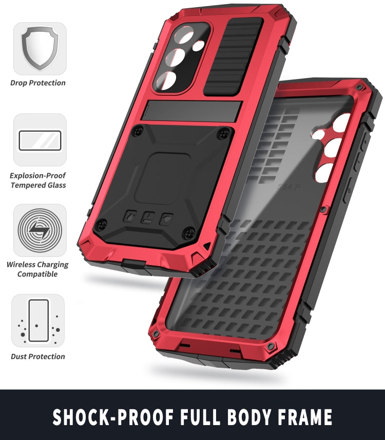 For Samsung Galaxy S24+ 5G R-JUST Life Waterproof Dustproof Shockproof Phone Case(Red)