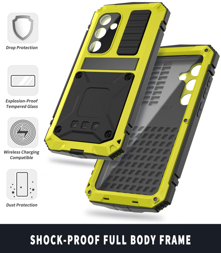 For Samsung Galaxy S24 5G R-JUST Life Waterproof Dustproof Shockproof Phone Case(Yellow)