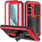 Pour Samsung Galaxy S24+ 5G R-JUST Coque de Téléphone Étanche à la Vie avec Caméra Coulissante (Rouge)