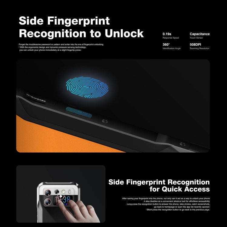 [Entrepôt HK] DOOGEE V20S, 12 Go+256 Go, empreinte digitale latérale, Android 13 Dimensity 6020 Octa Core 2,2 GHz de 6,43 pouces, réseau : 5G, OTG, NFC, prise en charge de Google Pay (noir)
