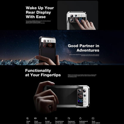 [HK Warehouse] DOOGEE V20S, 12GB+256GB, Side Fingerprint, 6.43 inch Android 13 Dimensity 6020 Octa Core 2.2GHz, Network: 5G, OTG, NFC, Support Google Pay(Black)