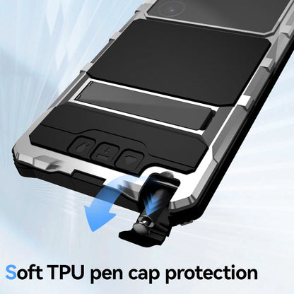 For Samsung Galaxy S24 Ultra 5G R-JUST Life Waterproof Dustproof Shockproof Holder Phone Case(Silver)