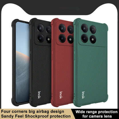 For Xiaomi Poco X6 Pro 5G/Redmi K70E 5G imak Shockproof Airbag TPU Phone Case(Matte Red)