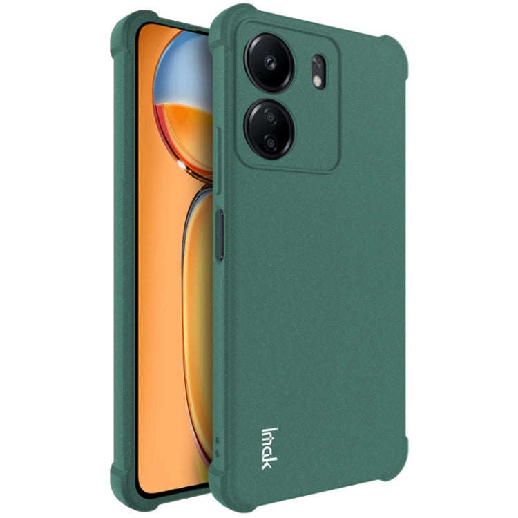 Pour Xiaomi Poco C65 4G/Redmi 13C 4G Coque de Téléphone en TPU Antichoc avec Airbag imak (Vert Mat)