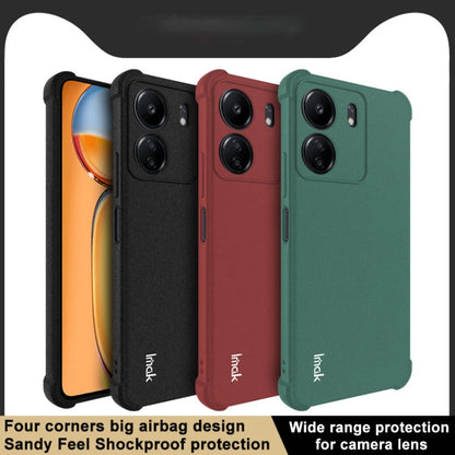 For Xiaomi Poco C65 4G/Redmi 13C 4G imak Shockproof Airbag TPU Phone Case(Matte Red)