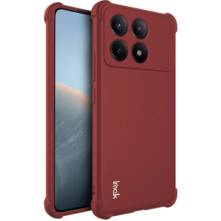 Pour Xiaomi Redmi K70 5G / K70 Pro 5G Coque de téléphone antichoc en TPU imak Airbag (Rouge mat)