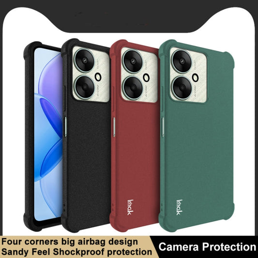 For Xiaomi Redmi 13C 5G/13R 5G imak Shockproof Airbag TPU Phone Case(Matte Black)