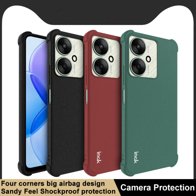 Pour Xiaomi Redmi 13C 5G/13R 5G Coque de Téléphone en TPU Antichoc Airbag imak (Vert Mat)