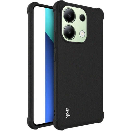 Pour Xiaomi Redmi Note 13 4G Global imak Coque de téléphone antichoc en TPU Airbag (Noir mat)