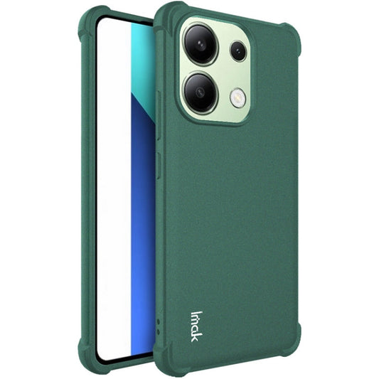 Pour Xiaomi Redmi Note 13 4G Global imak Étui de téléphone en TPU antichoc Airbag (vert mat)