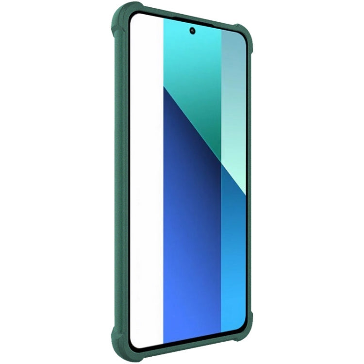 For Xiaomi Redmi Note 13 4G Global imak Shockproof Airbag TPU Phone Case(Matte Green)