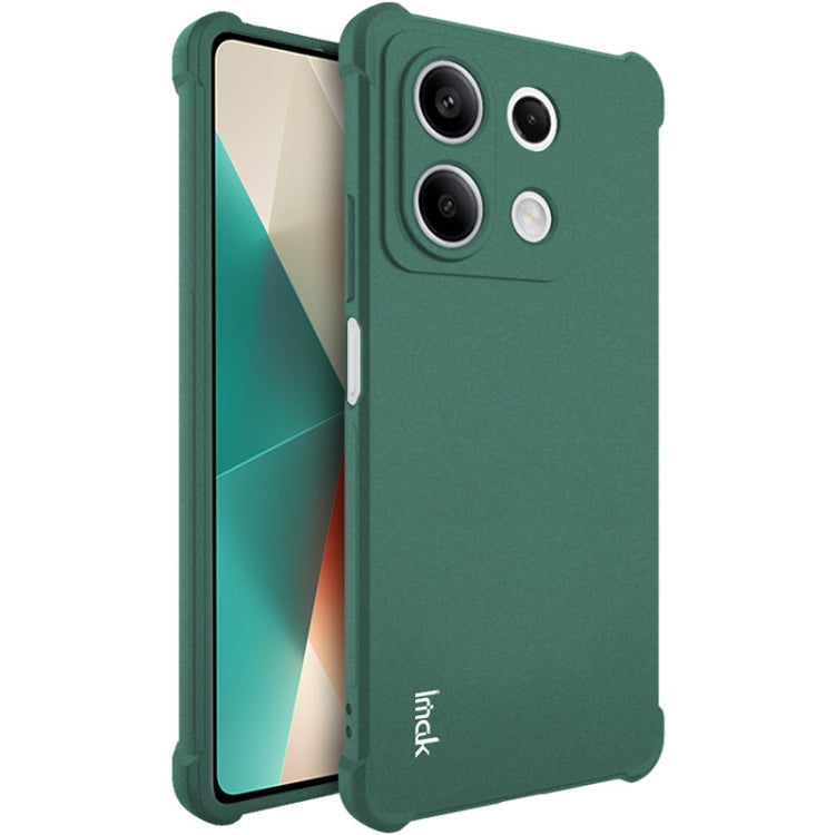 Pour Xiaomi Redmi Note 13 5G Étui de téléphone en TPU antichoc imak Airbag (vert mat)