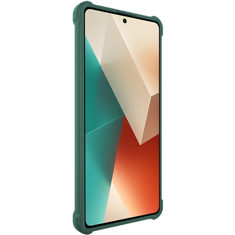 Pour Xiaomi Redmi Note 13 5G Étui de téléphone en TPU antichoc imak Airbag (vert mat)