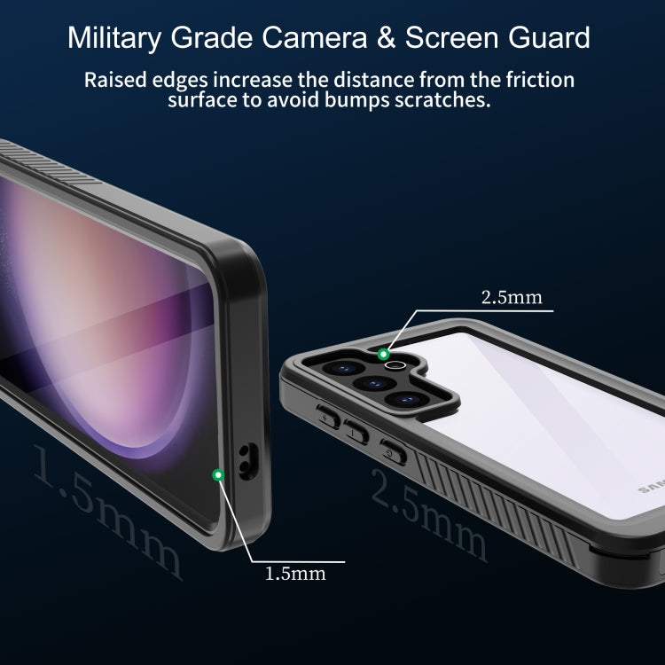 For Samsung Galaxy S24 5G RedPepper IP68 Waterproof Phone Case(Black)