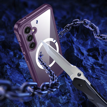 For Samsung Galaxy S23 FE 5G RedPepper Life Waterproof MagSafe Phone Case(Purple)