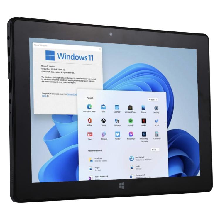 HONGSAMDE 10.1 inch 2 in 1 Tablet PC, 6GB+64GB, Windows 11, Intel Celeron N4120 Quad Core with Keyboard(Black)