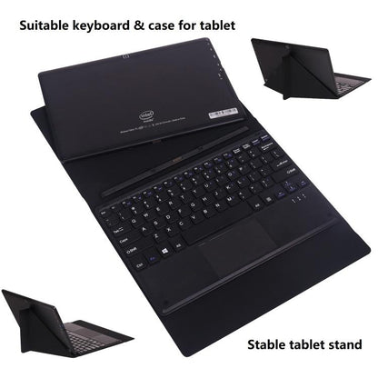 HONGSAMDE 10.1 inch 2 in 1 Tablet PC, 6GB+64GB, Windows 11, Intel Celeron N4120 Quad Core with Keyboard(Black)