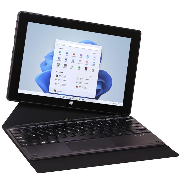 HONGSAMDE 10.1 inch 2 in 1 Tablet PC, 6GB+64GB, Windows 11, Intel Celeron N4120 Quad Core with Keyboard(Black)