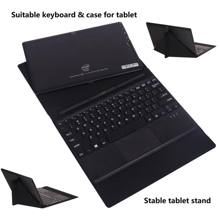 HONGSAMDE 10.1 inch 2 in 1 Tablet PC, 12GB+128GB, Windows 11, Intel Celeron N4120 Quad Core with Keyboard(Black)