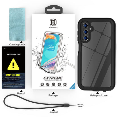 For Samsung Galaxy A15 5G RedPepper 360 Full Body Rugged IP68 Waterproof Phone Case(Black)