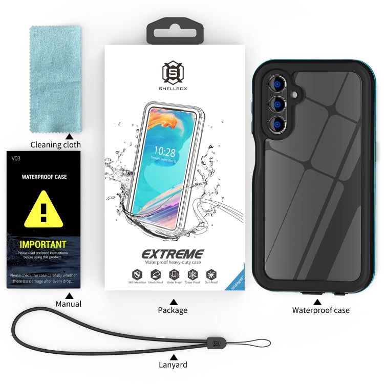 For Samsung Galaxy A15 5G RedPepper 360 Full Body Rugged IP68 Waterproof Phone Case(Blue)