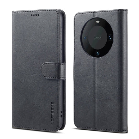 For Huawei Mate 60 LC.IMEEKE Calf Texture Leather Phone Case(Black)