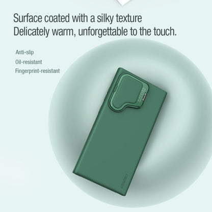 For Samsung Galaxy S24 Ultra 5G NILLKIN CamShield Prop Liquid Silicone Phone Case(Green)